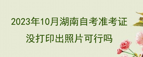 2023年10月湖南自考准考证没打印出照片可行吗.jpg